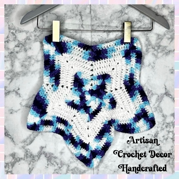 Hand Crafted Other - ARTISAN Crochet Handcrafted Galaxy Star Shaped Center Piece Mat Doilie
